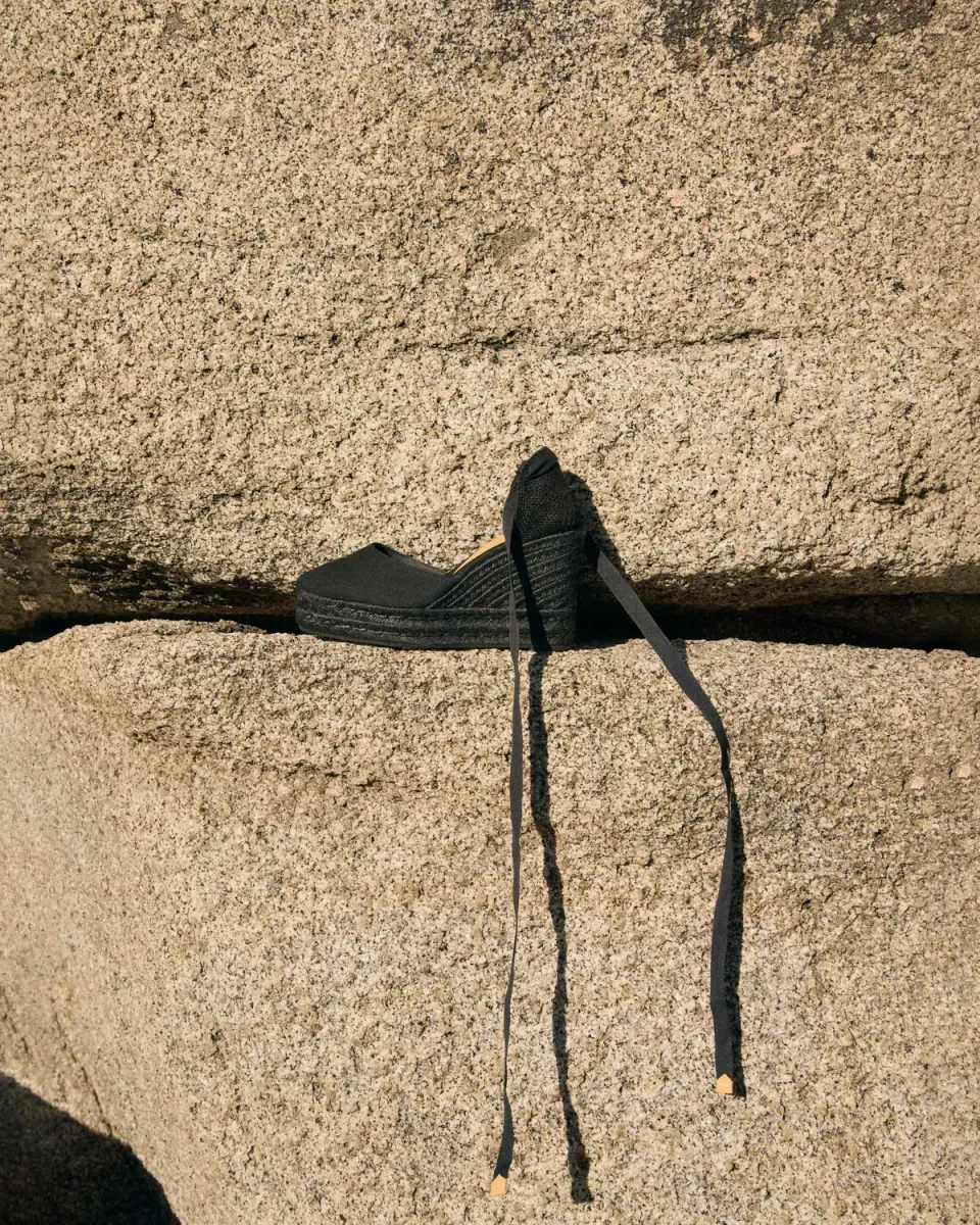 Castaner Carina C/8ED/001 espadrilles zwart katoen 11 cm