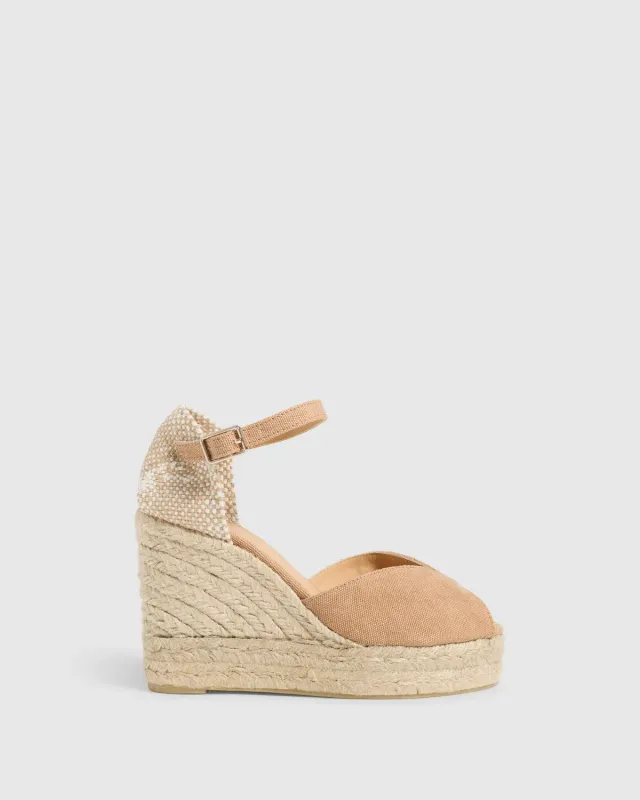 Castaner BIANCA/8ED/002 sandalen tostado katoen 11cm