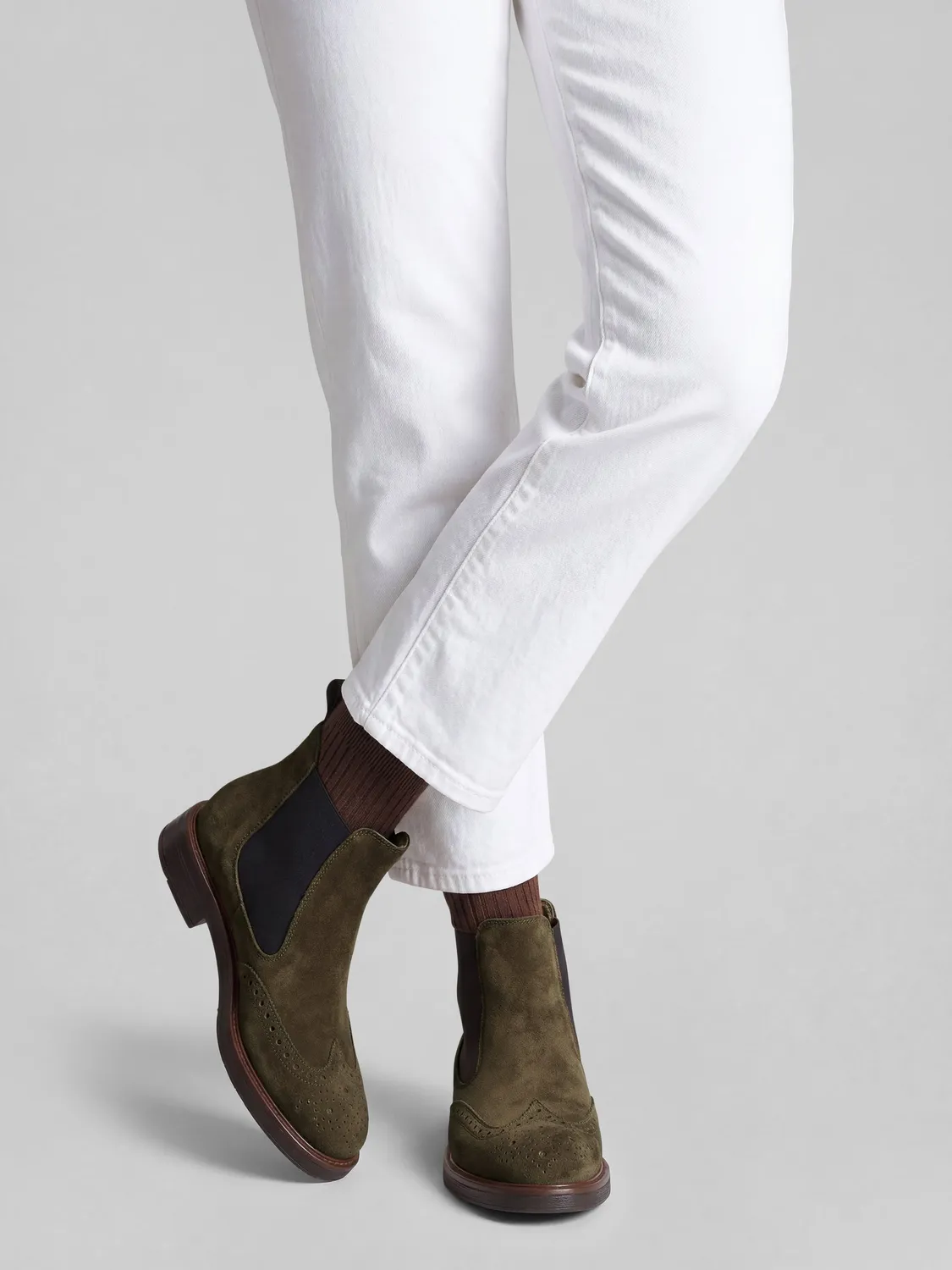 Frau Verona Beatle boots groen suède