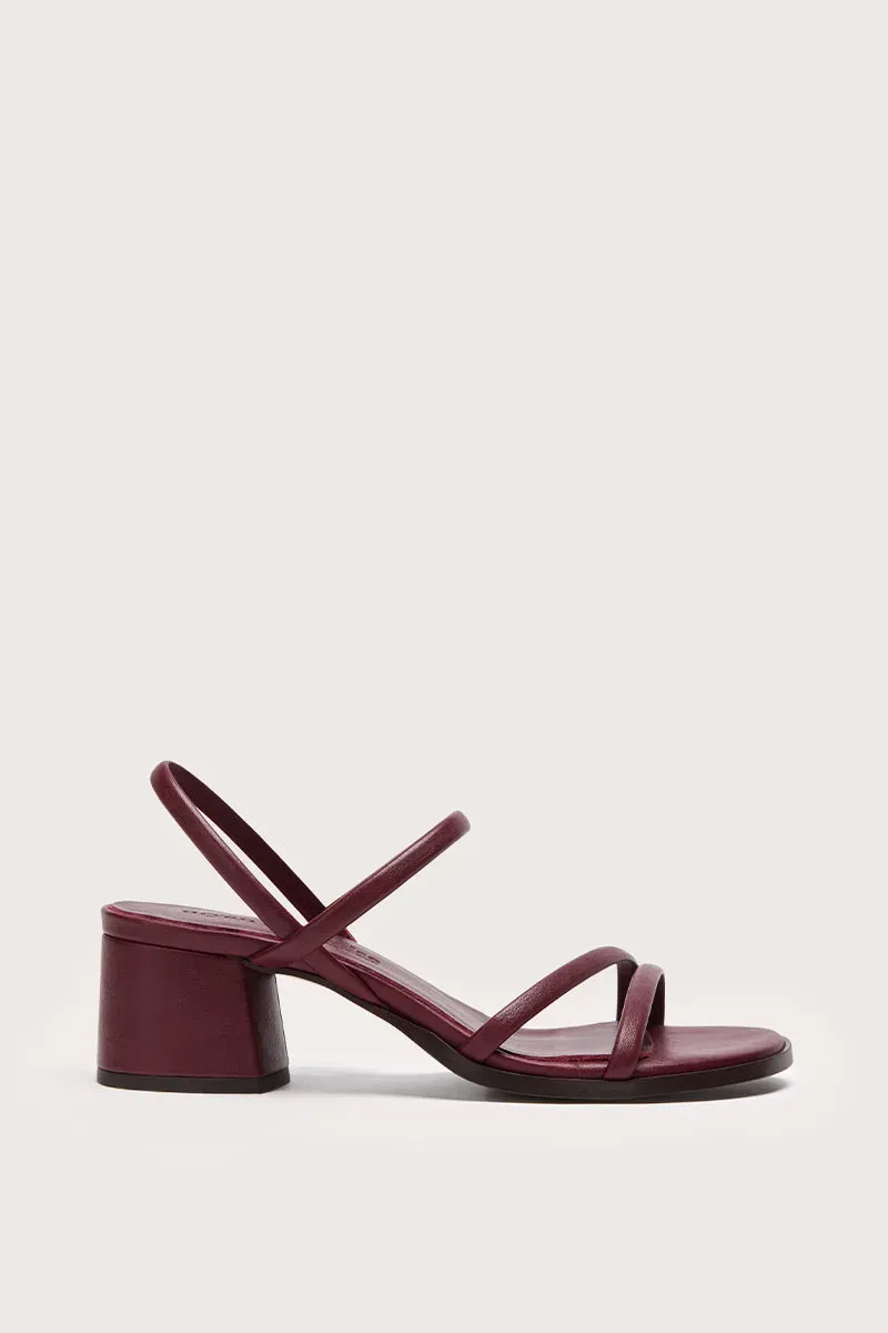 Bryan Stepwise Capri sandalen bordeaux leer hak
