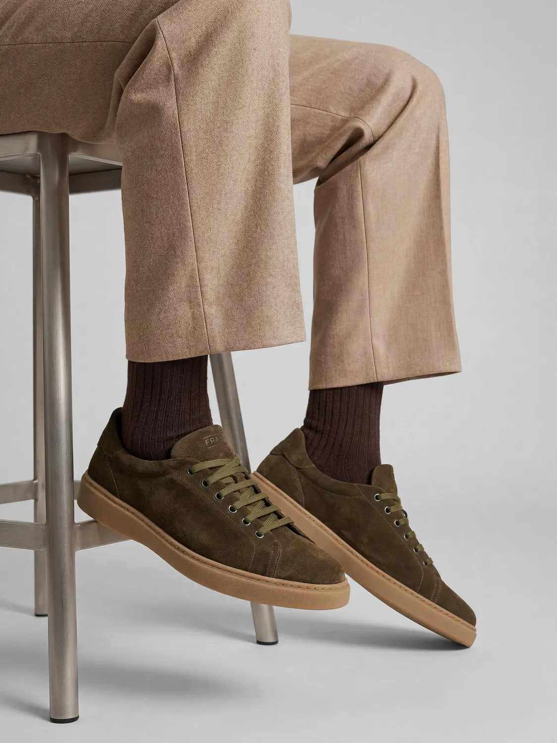 Frau Verona sneakers groen suede heren