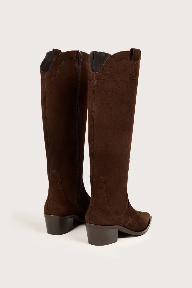 Bryan Stepwise Manuela Cacao laars bruin leer cowboyhak