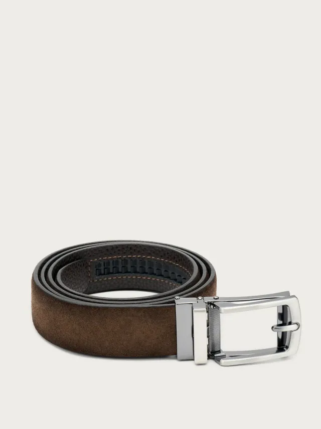 Frau bruine leren riem kliksluiting heren Urban Elegance