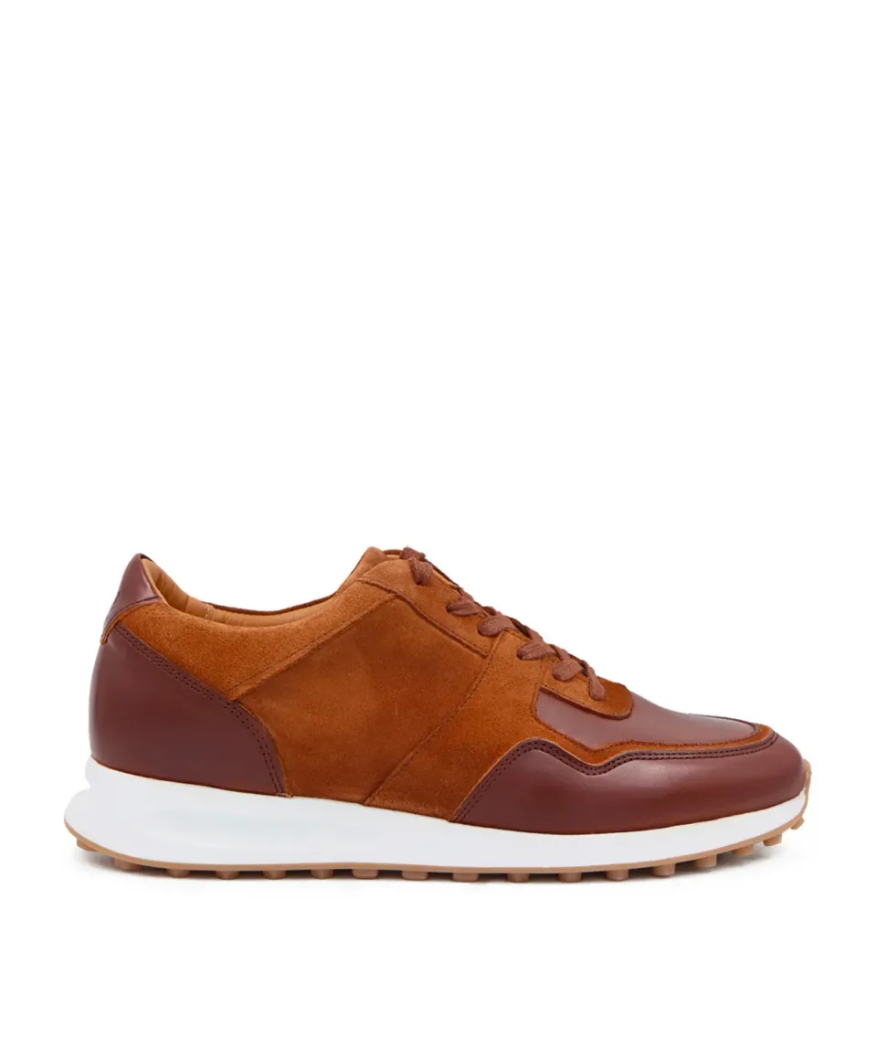 Finsbury SMITH sneakers bruin tweekleurig leer