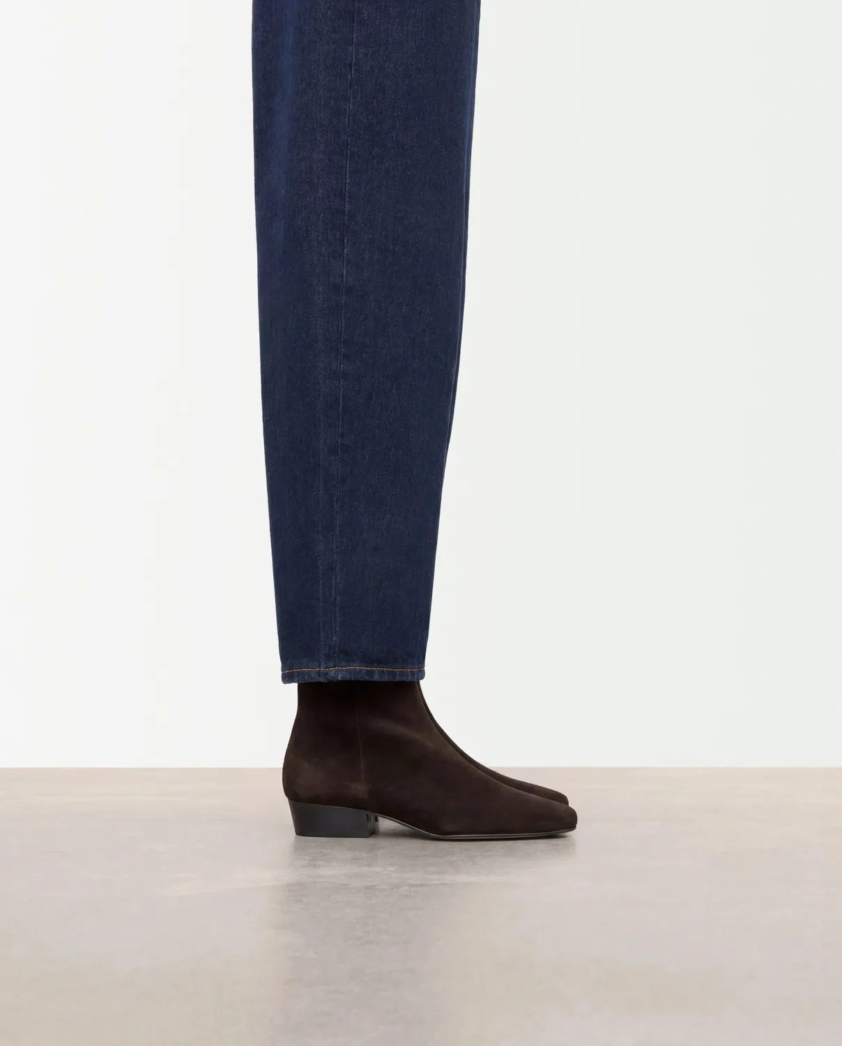 Flattered Rami Suede platte laarzen chocolate suede