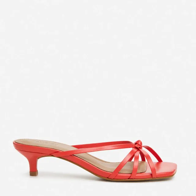Flattered Eunisa sandaal poppy red leer kittenhak