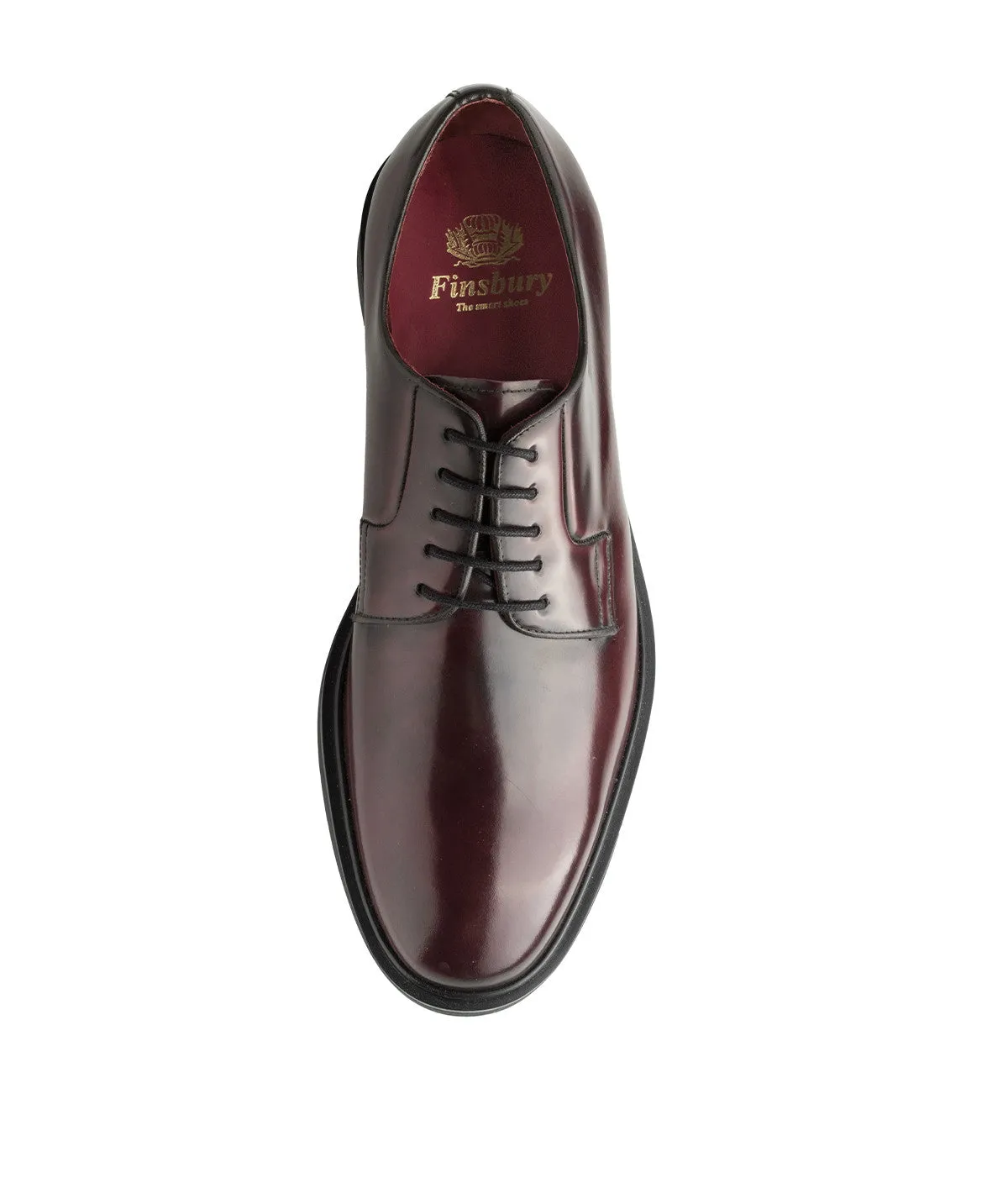 Finsbury Noham derby schoenen bordeaux leer breed