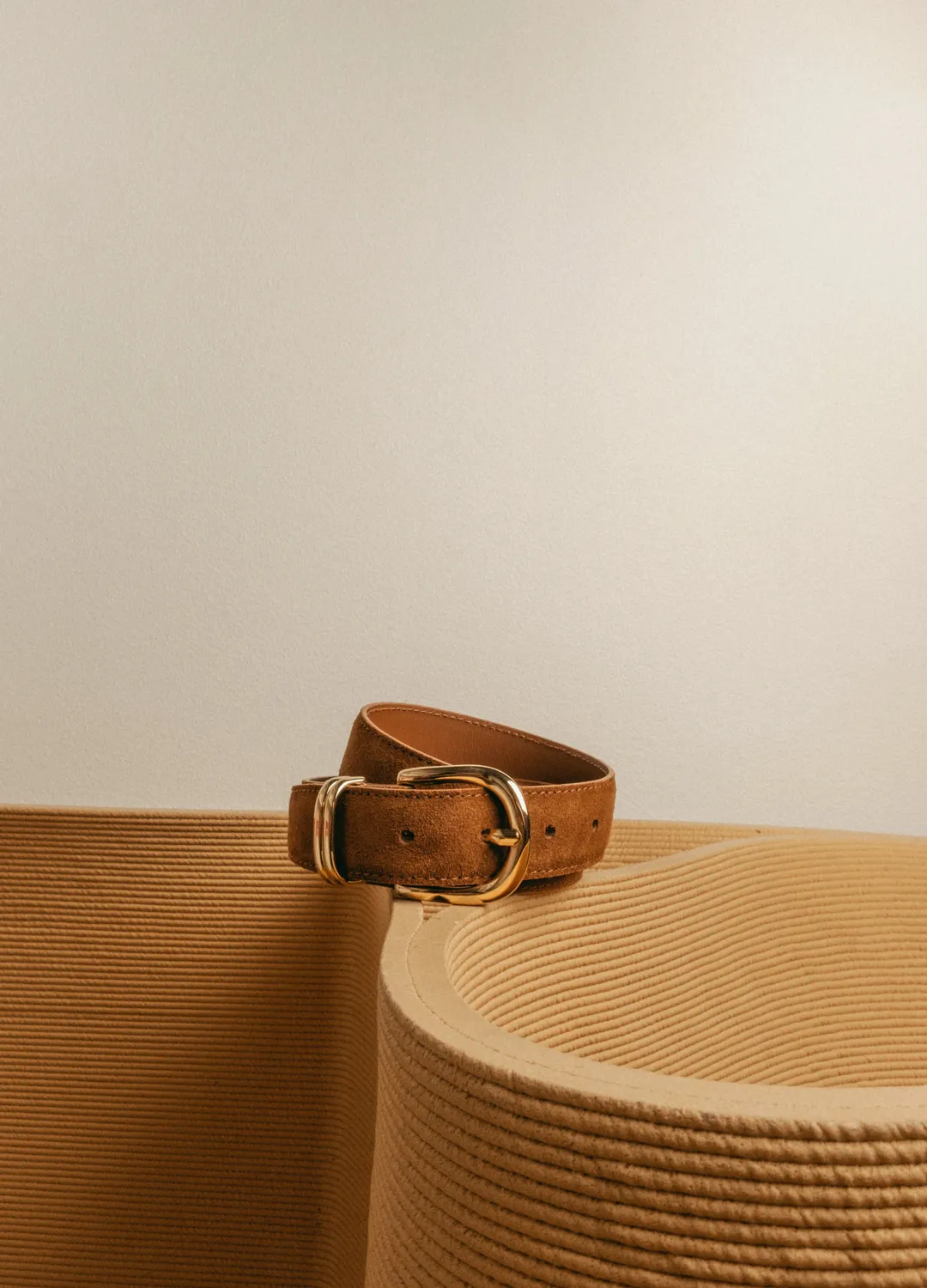 Flattered Beatrice Belt riem bourbon suède