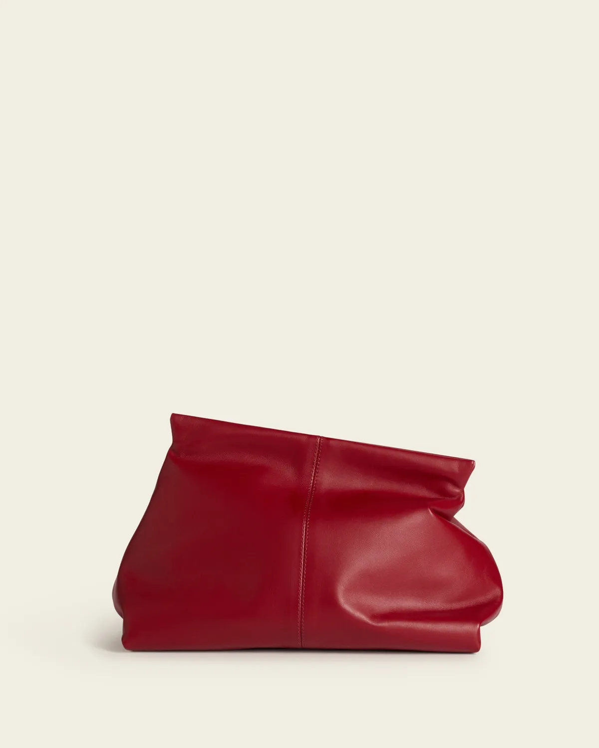 Flattered Clay clutch tomaat leer