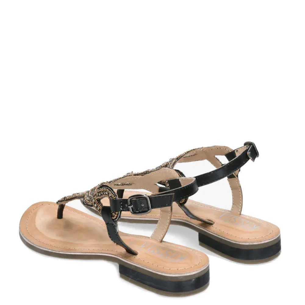 Donelli Bombai slippers zwart leer