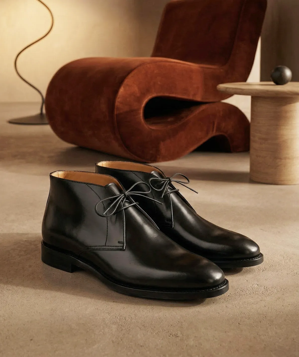 Finsbury Chukka 1986 boots zwart leer Goodyear