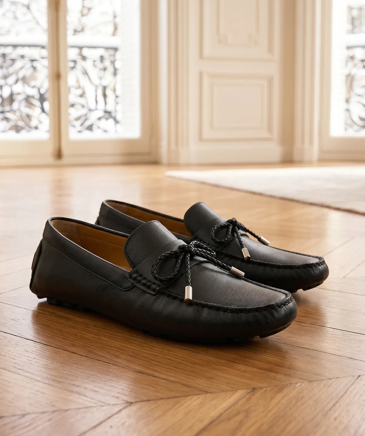 Finsbury Marbella loafers zwart generfd leer