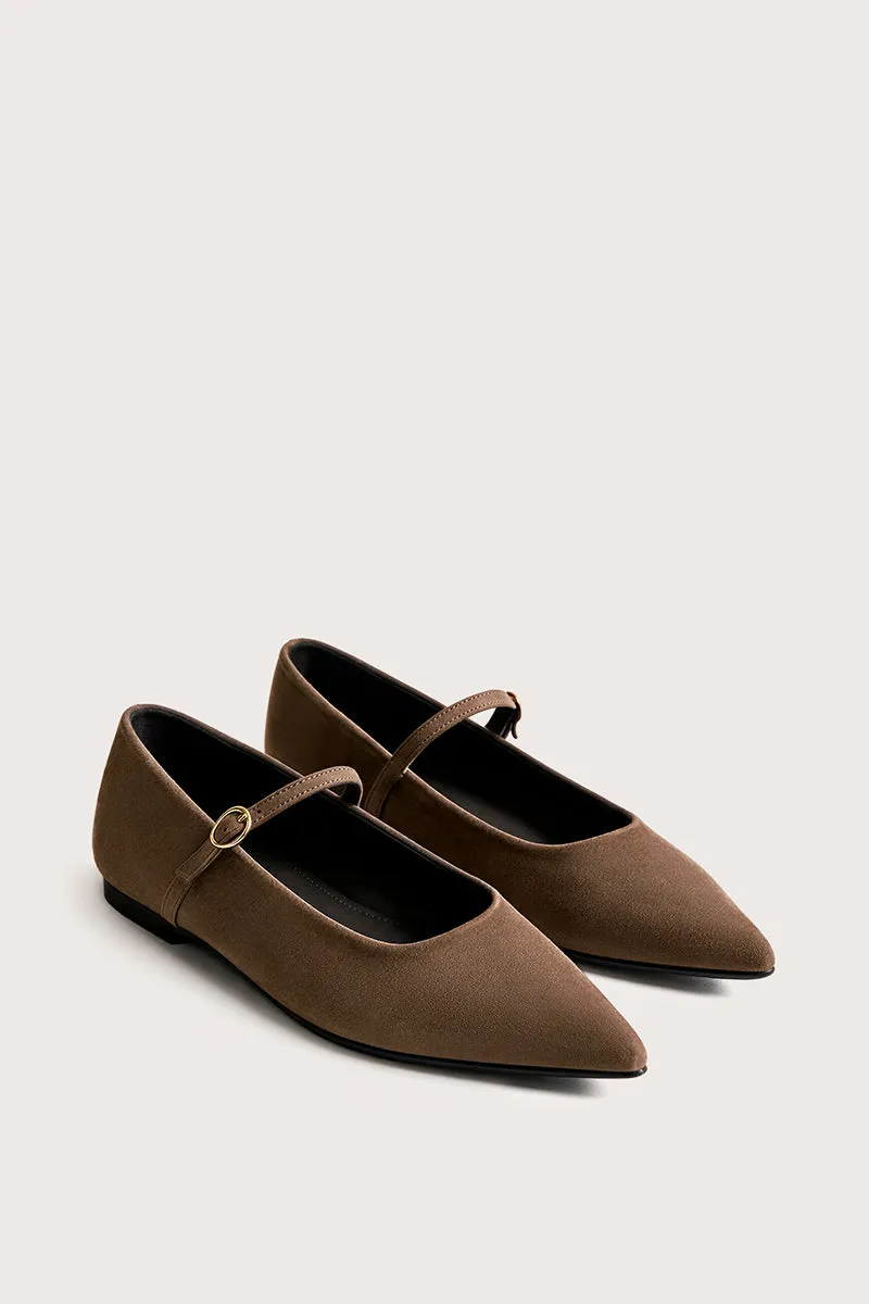 Bryan Stepwise Marlo ballerina's mocha leer punt