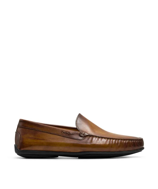 Finsbury Luca loafer lichtbruin patina leer