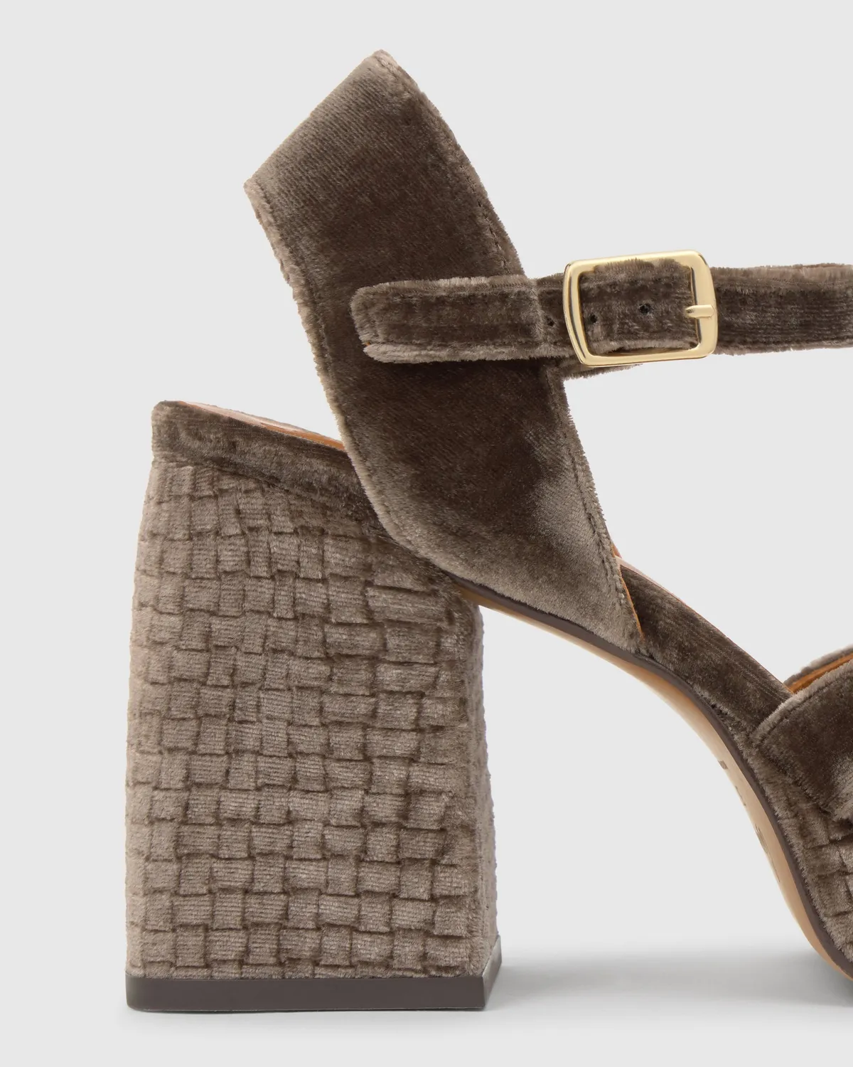 Castaner VERO/311 sandalen bruin fluweel 10cm