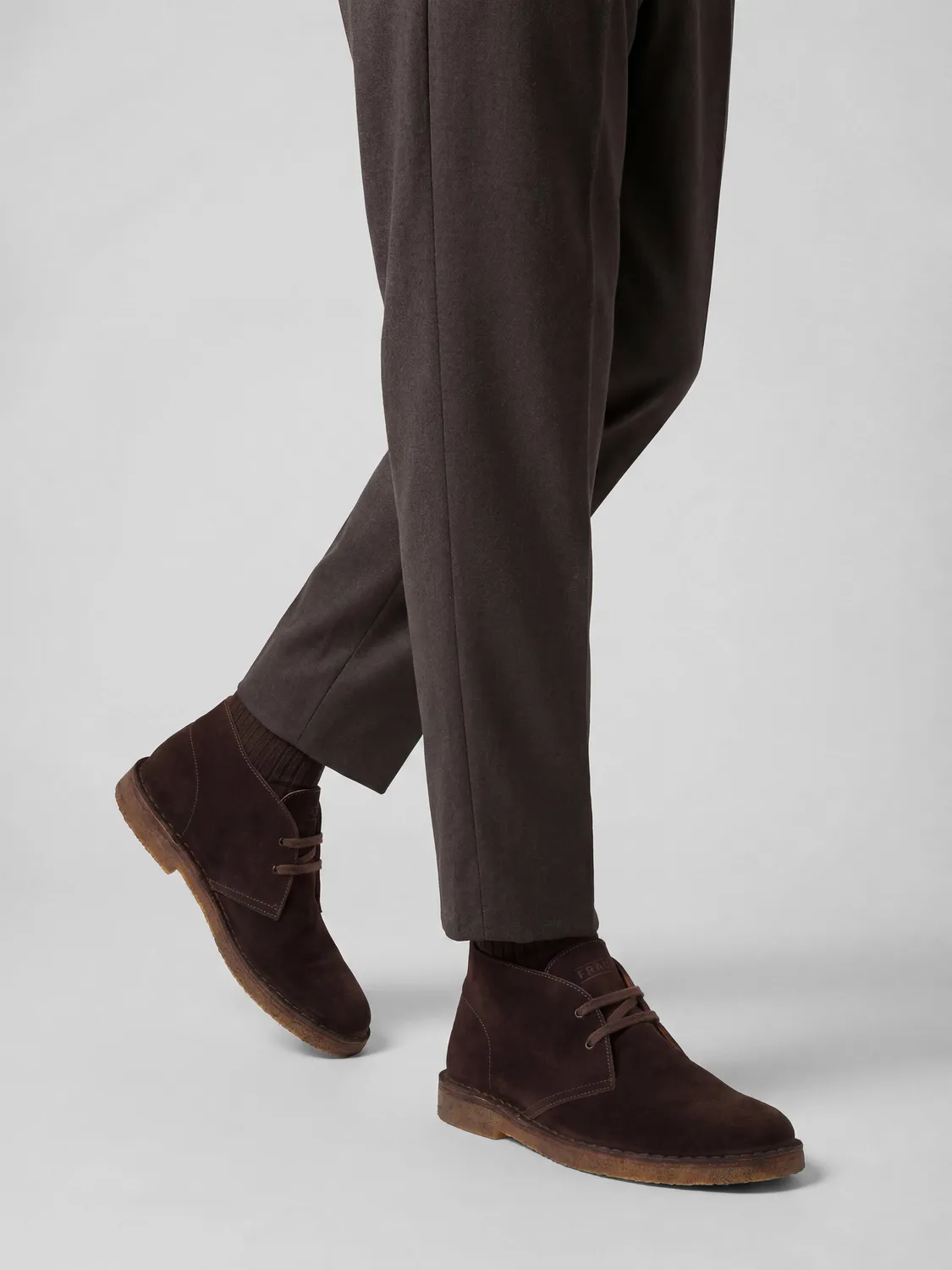 Frau Verona desert boots donkerbruin suede heren