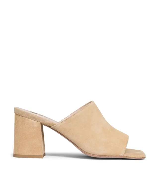 Finsbury Sonia muiltje beige suède 6,5 cm hak