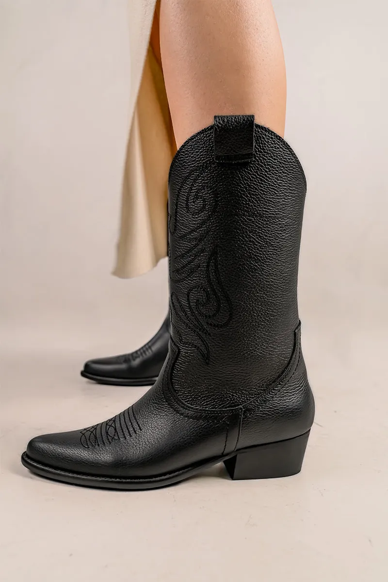 Bryan Stepwise Jandra cowboylaarzen zwart leer