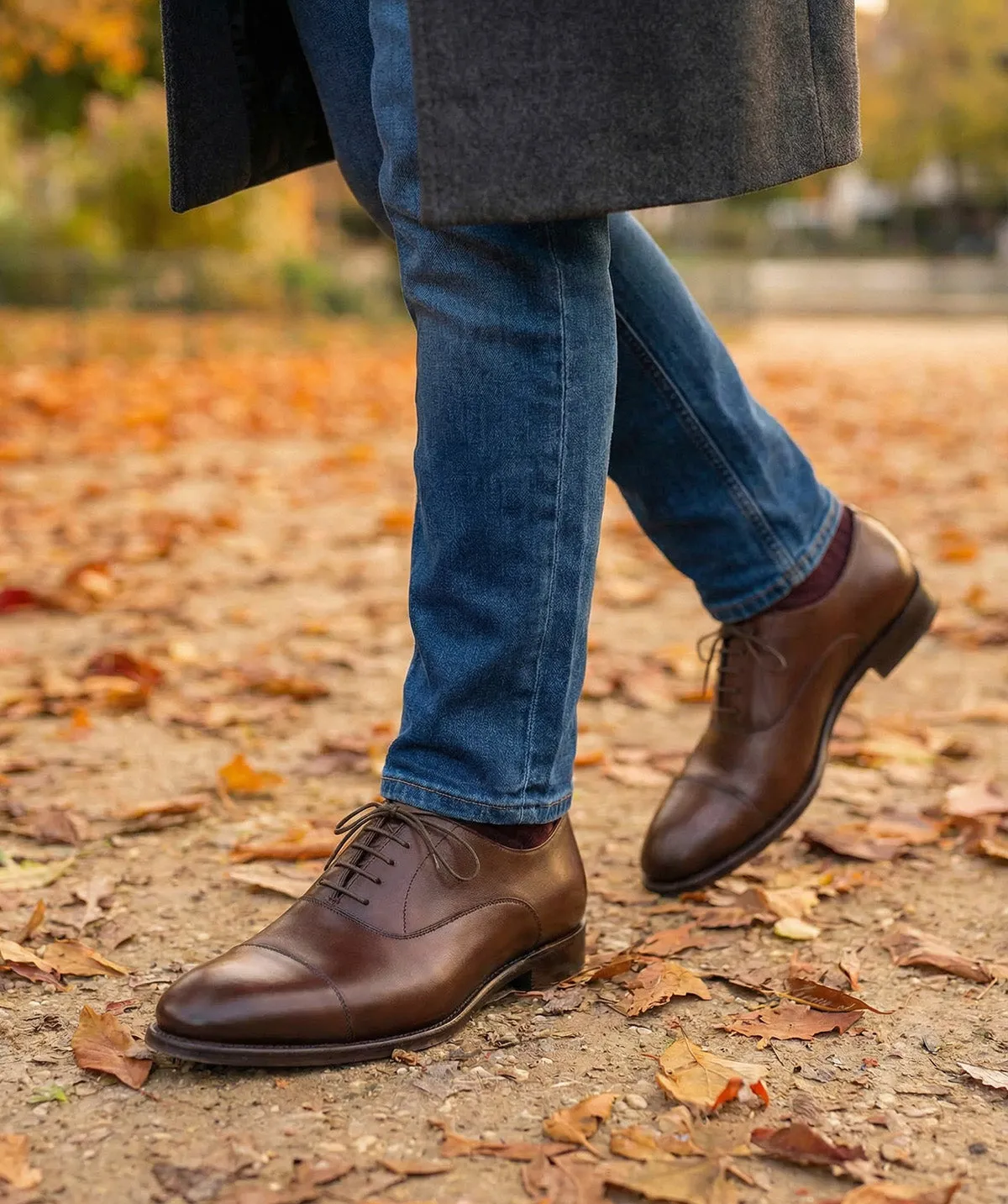 Finsbury Oxford Veterschoenen Walnootbruin Leer