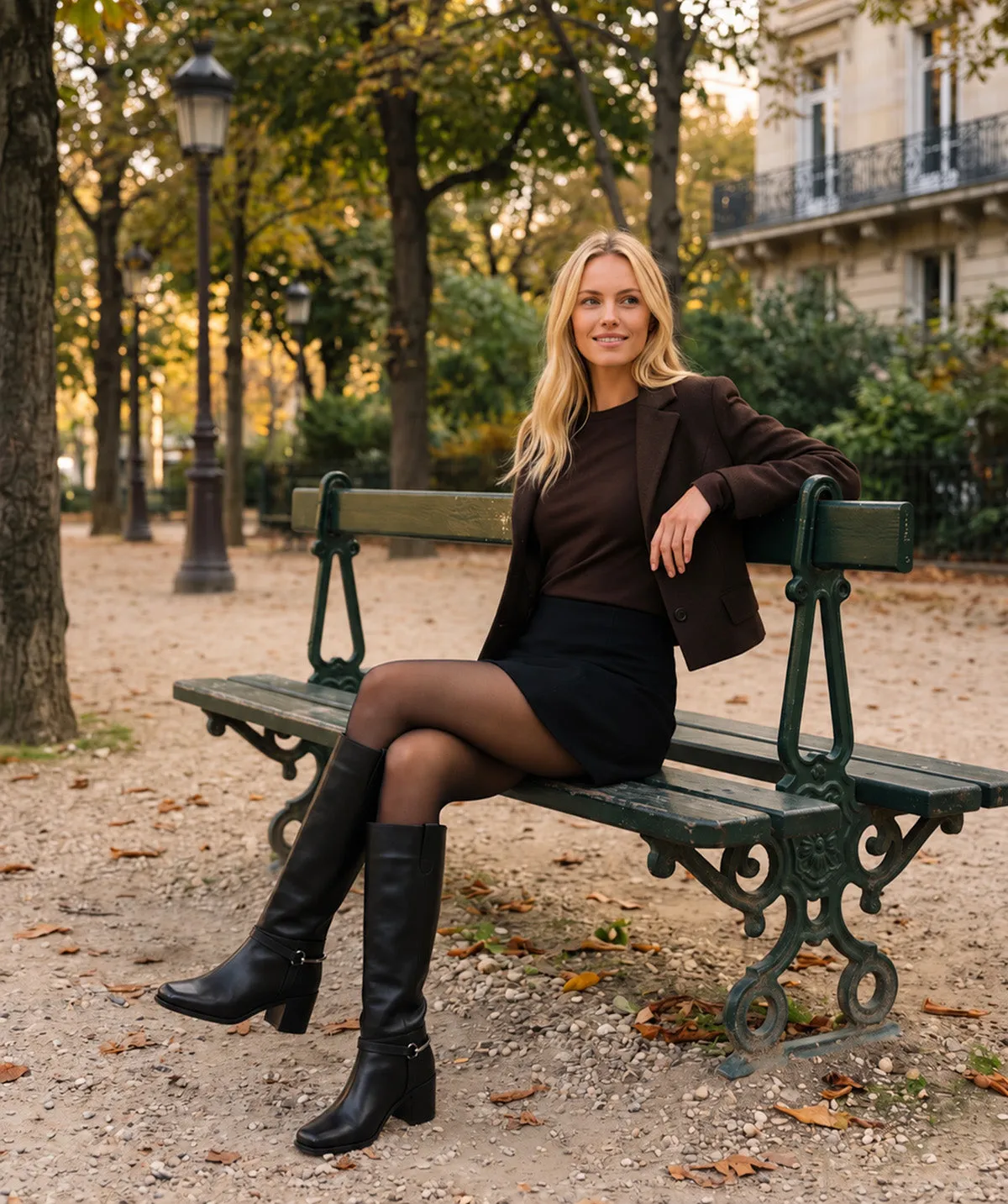 Finsbury Elodie zwarte rijlaarzen kalfsleer