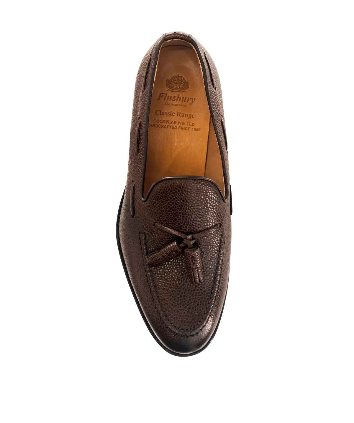 Finsbury Olden loafer bruin generfd leer