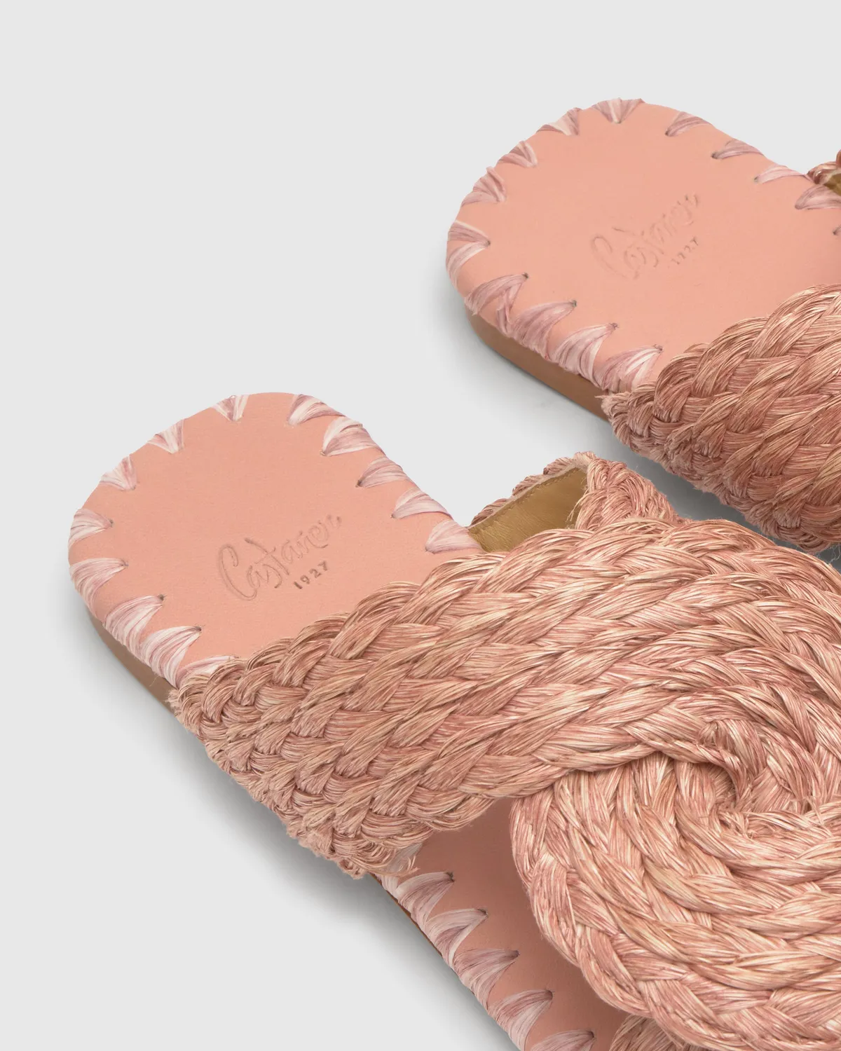 Castaner Padme 258 sandaal roze gevlochten raffia