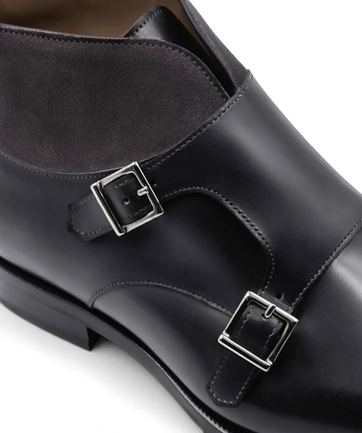 Finsbury Leonardo gespschoenen grijs double monk