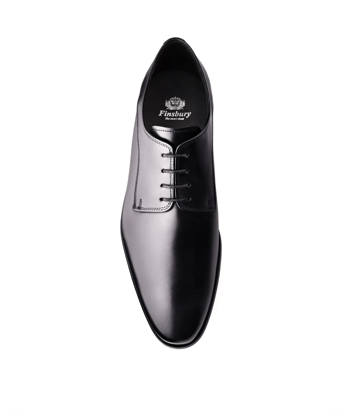 Finsbury Newark Black derby schoenen zwart rubber