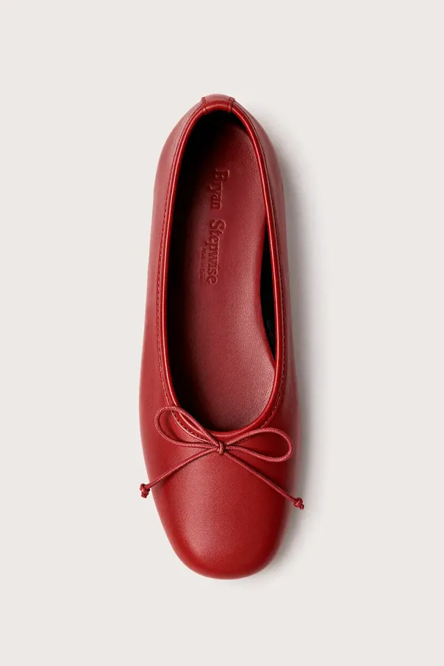 Bryan Stepwise Alessia ballerina's flat red leer