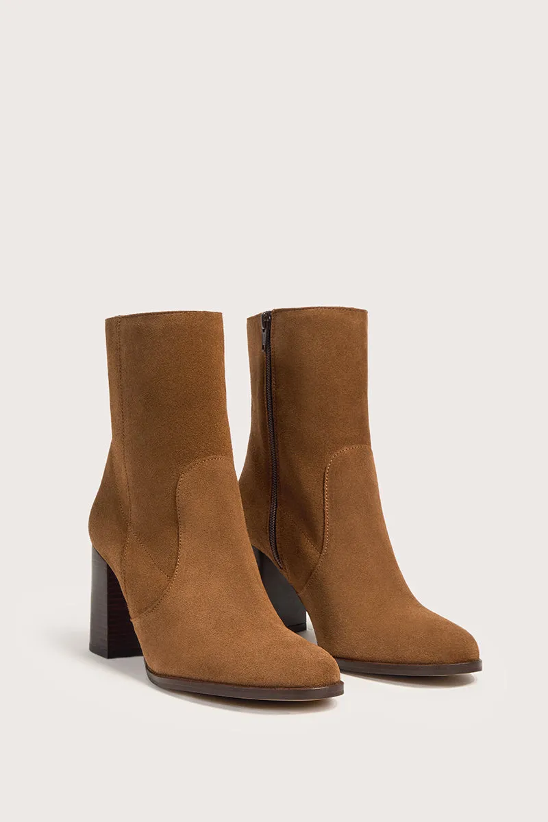 Bryan Stepwise Chiara enkellaarsjes caramel leer