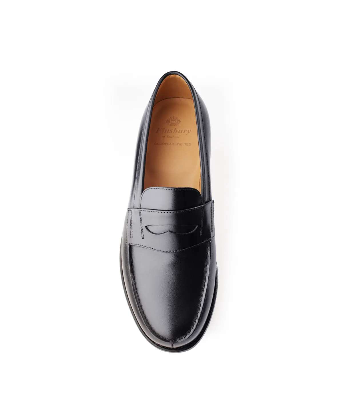 Finsbury College 1986 loafers zwart leer