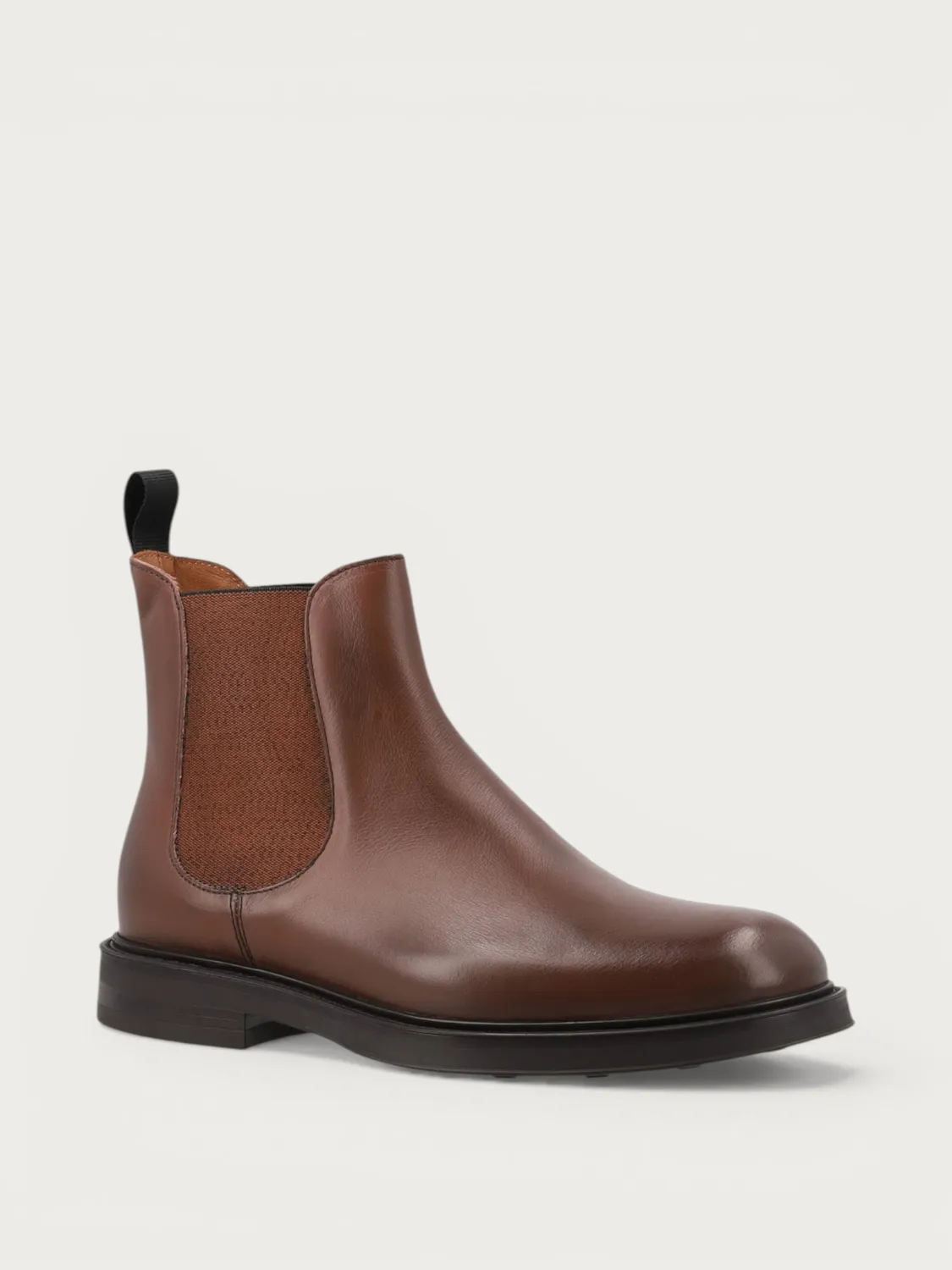 Frau Verona bruine leren chelsea boots heren