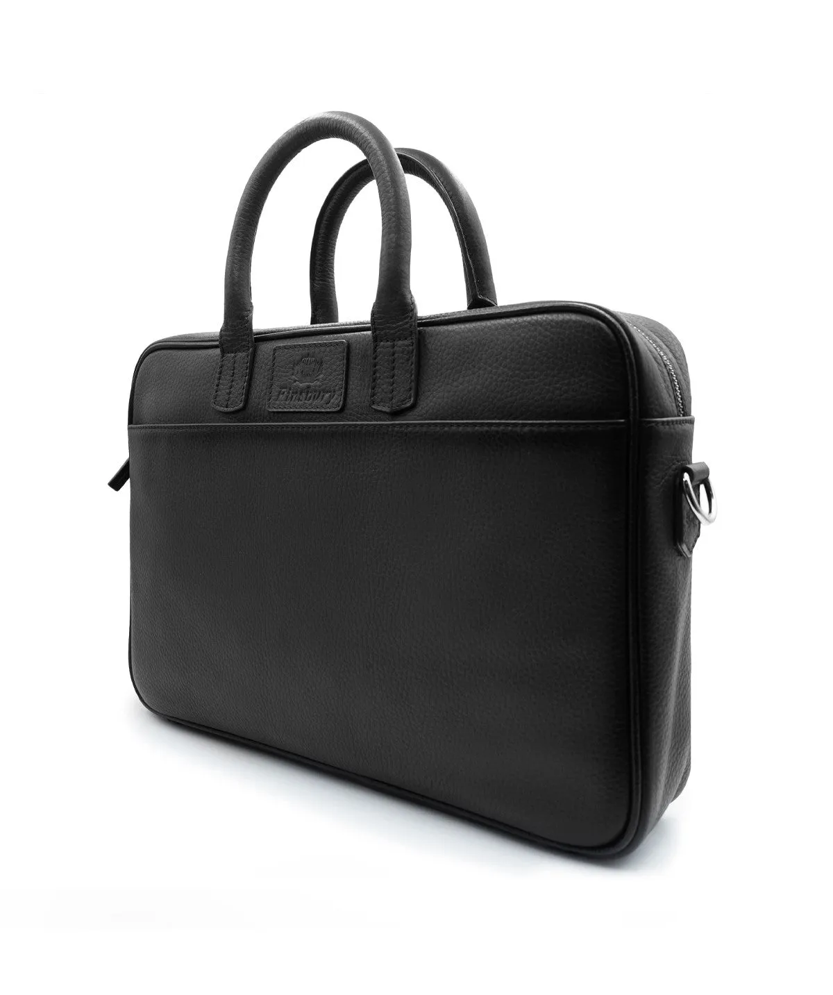 Finsbury aktetas zwart generfd leer laptop