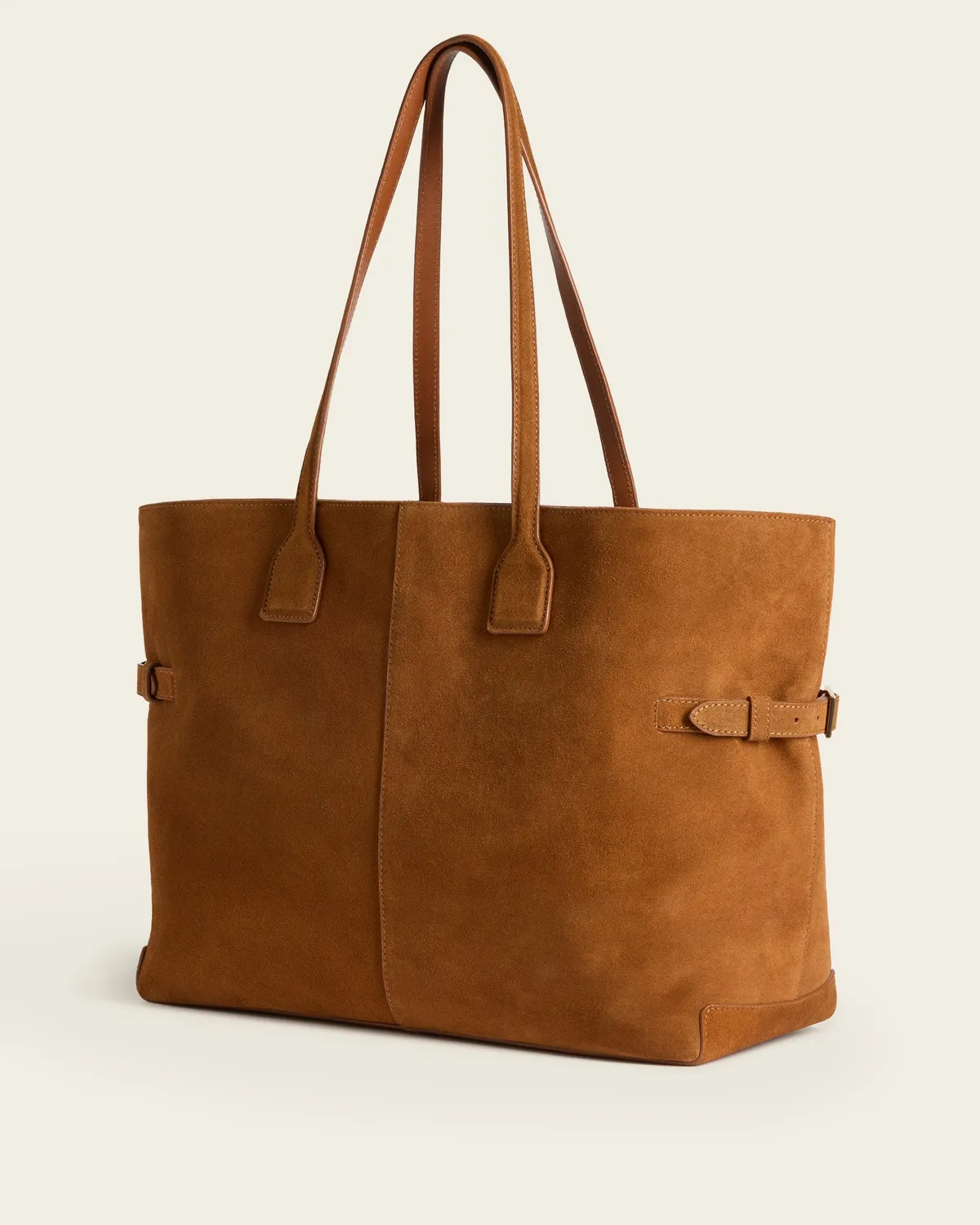Flattered Lesley tote bourbon suède leer