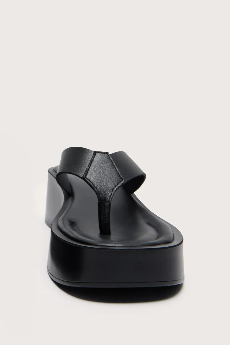 Bryan Stepwise Aruba zwart platformsandalen leer