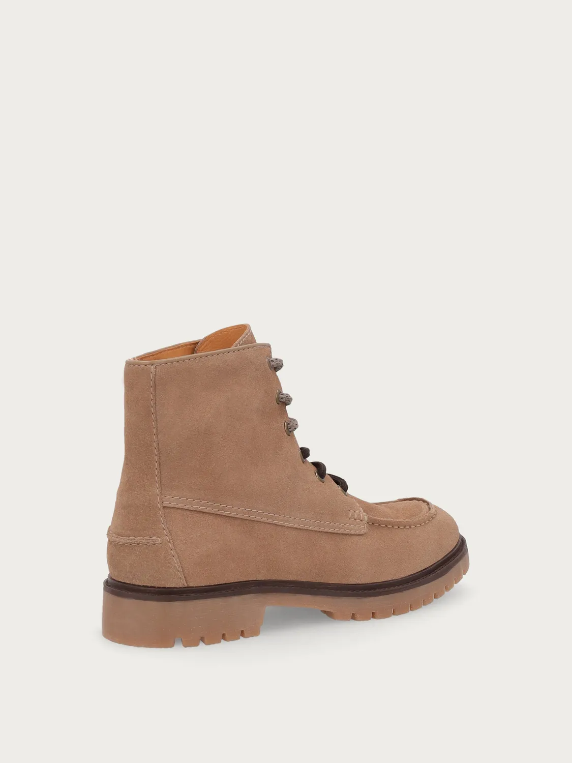 Frau FX veterboots beige suède met chunky zool