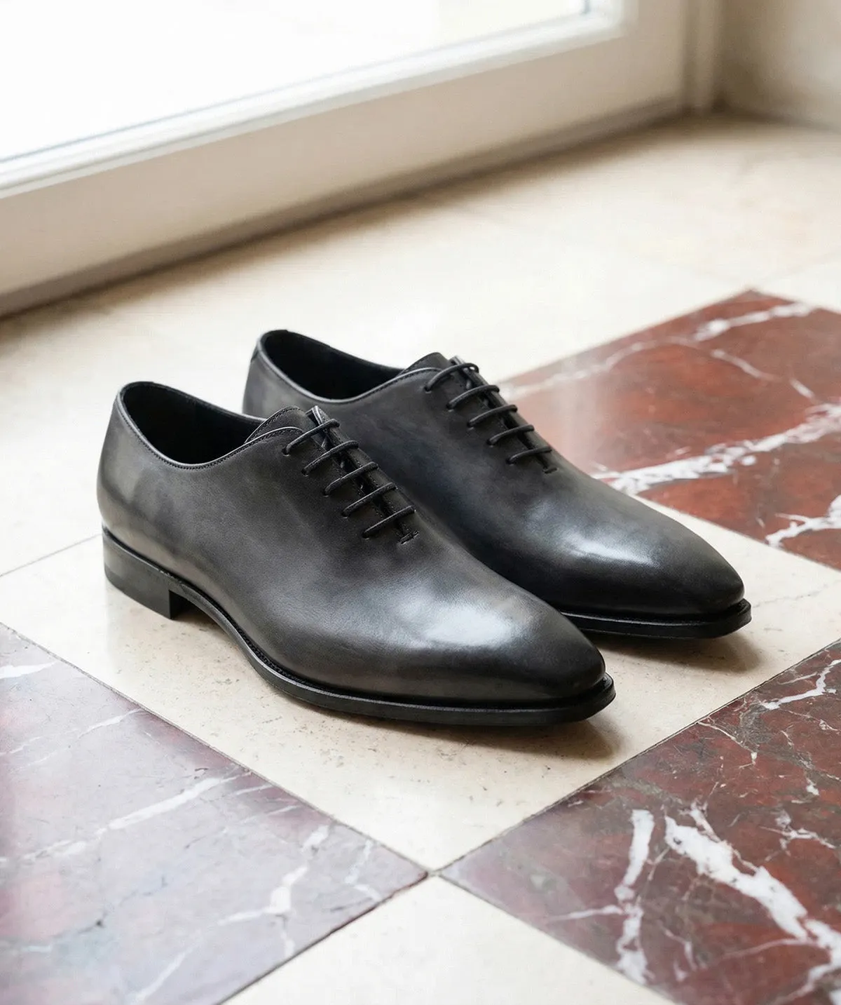 Finsbury Romeo oxfords grijs patina leer