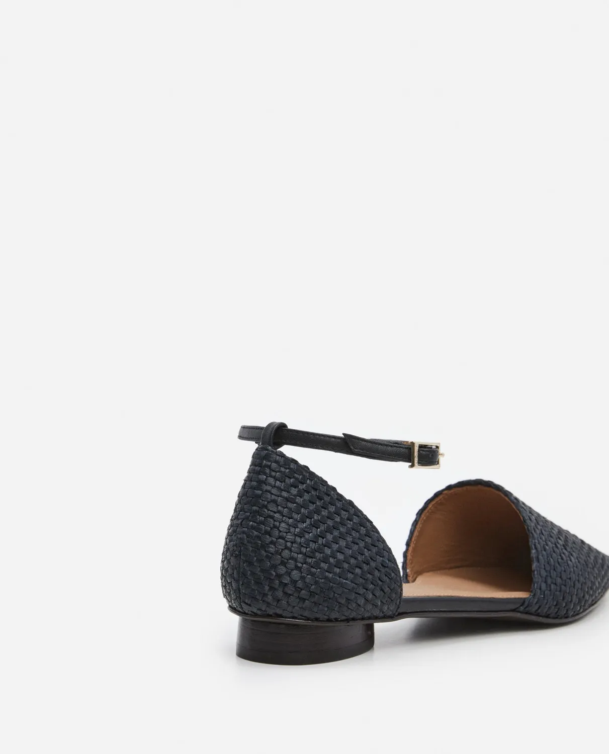 Flattered Frankie ballerina zwart weave enkelband
