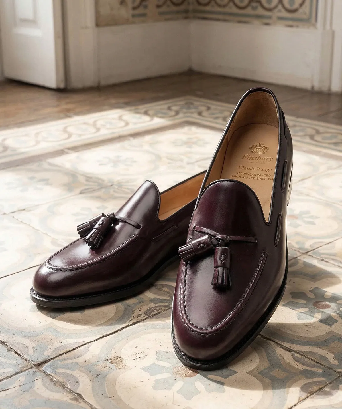 Finsbury Olden loafer bordeaux leer glad
