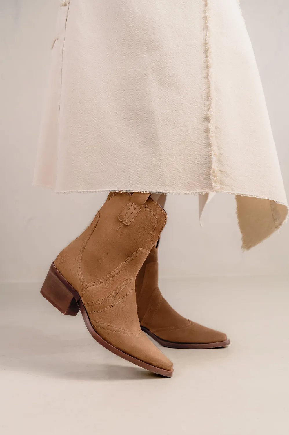 Bryan Stepwise Victoria enkellaarzen camel leer