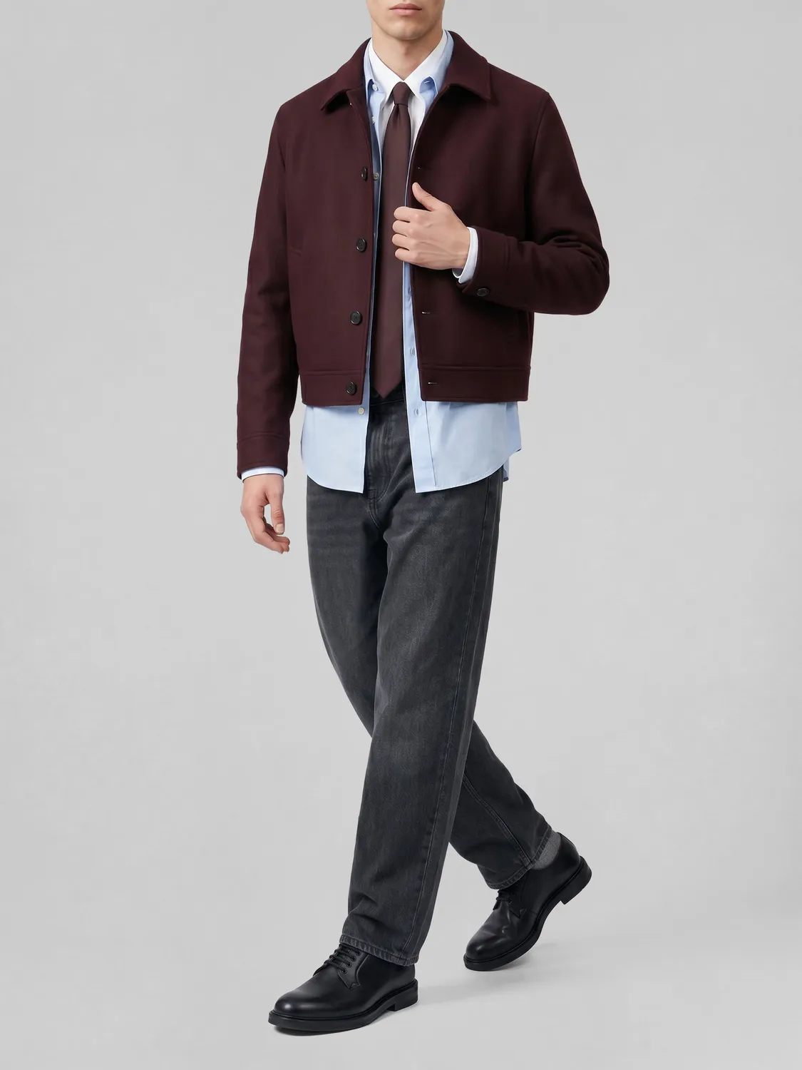 Frau Verona veterschoenen blauw leer smart-casual