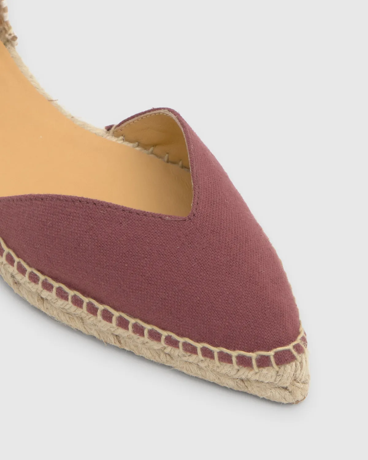 Castaner Brava BRAVA/300 platte espadrilles wijnrood linnen