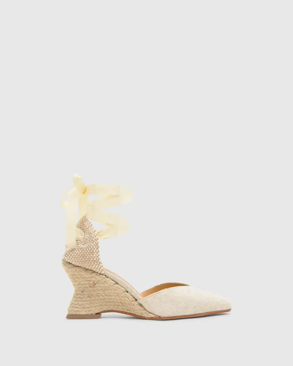 Castaner Jud 300 sleehak espadrille naturel linnen