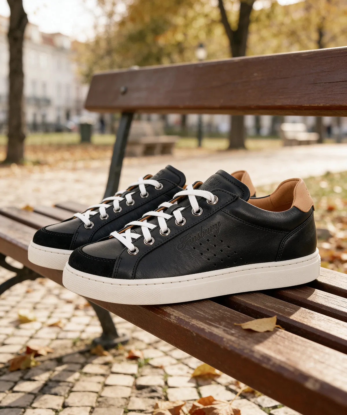 Finsbury Emma sneakers zwart leer
