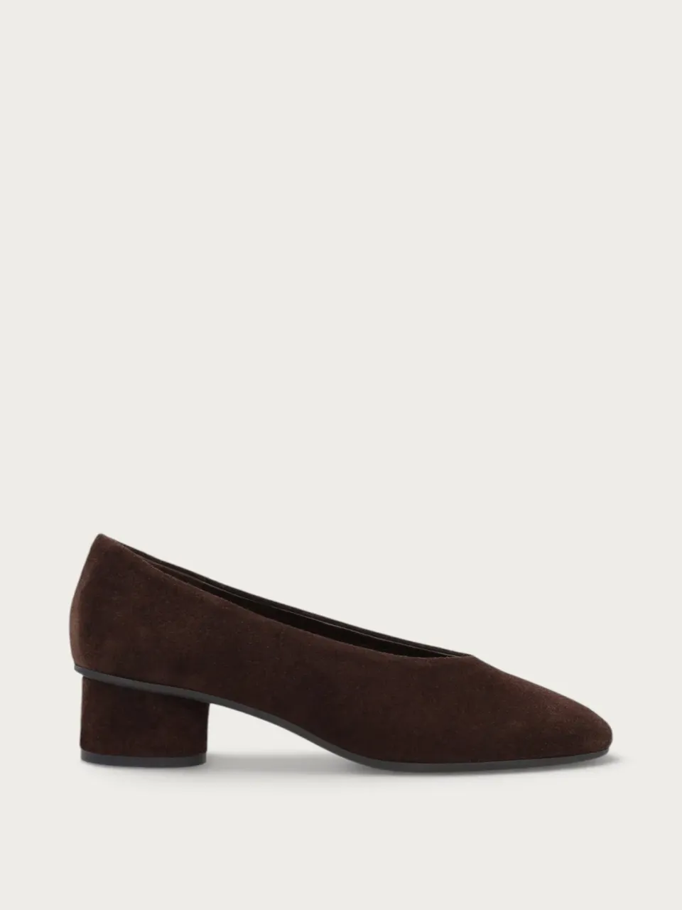 Frau Verona bruine suède pumps blokhak dames