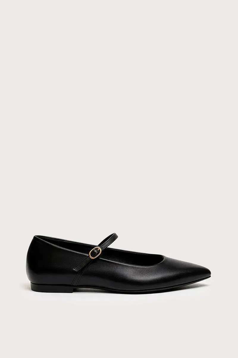 Bryan Stepwise Marlo ballerina's zwart leer punt