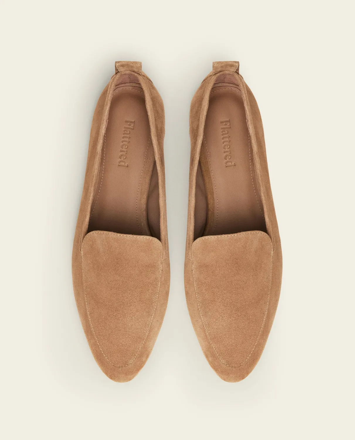 Flattered Cajsa loafers cognac suède lage hak