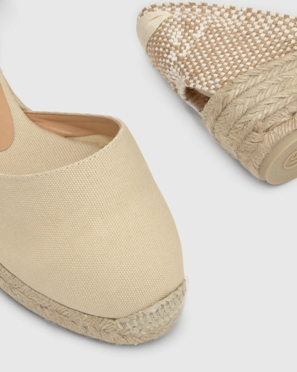 Castaner Carina CARINA/3/001 espadrilles ivoor canvas sleehak