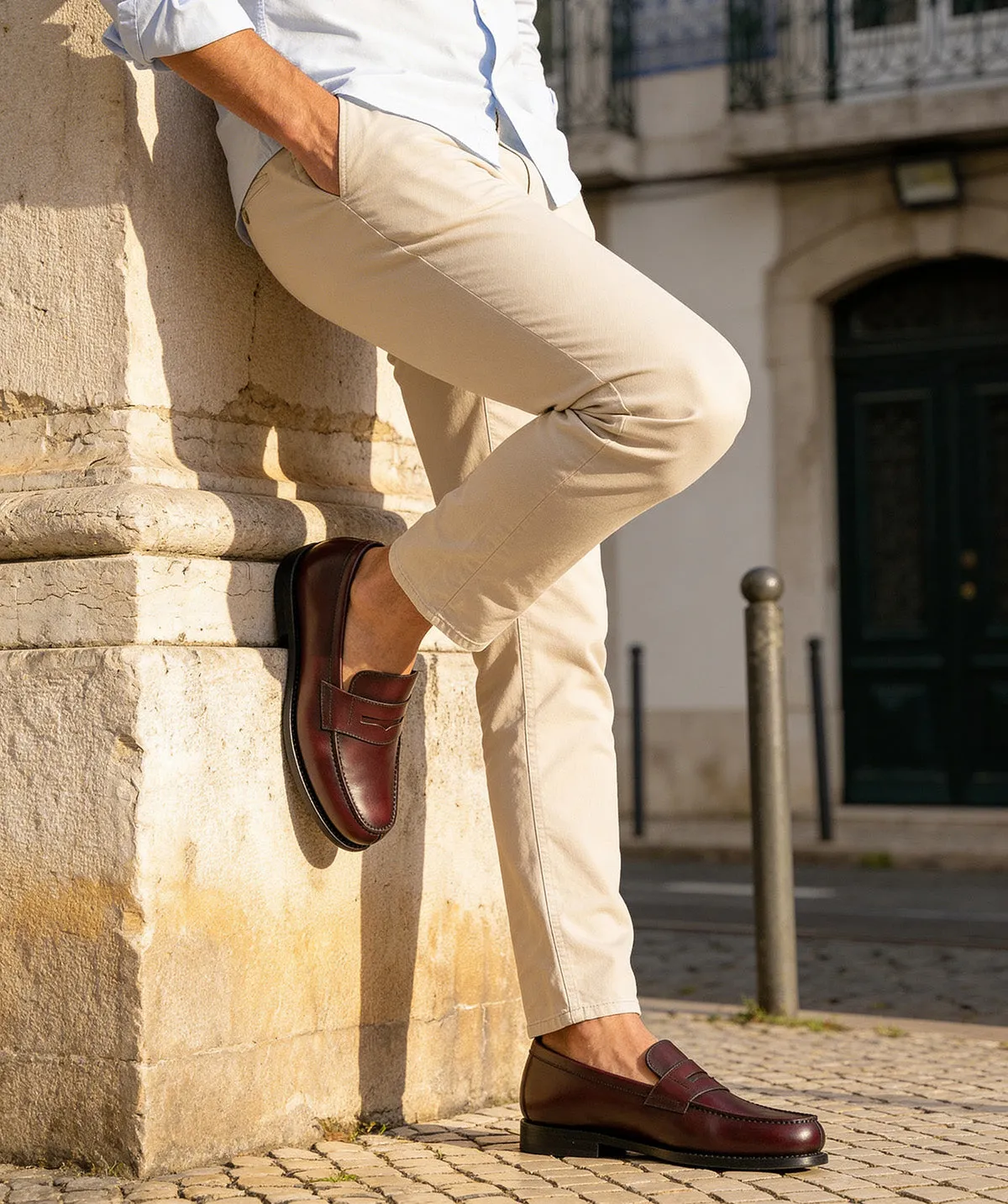 Finsbury College 1986 loafer bordeaux leer instap