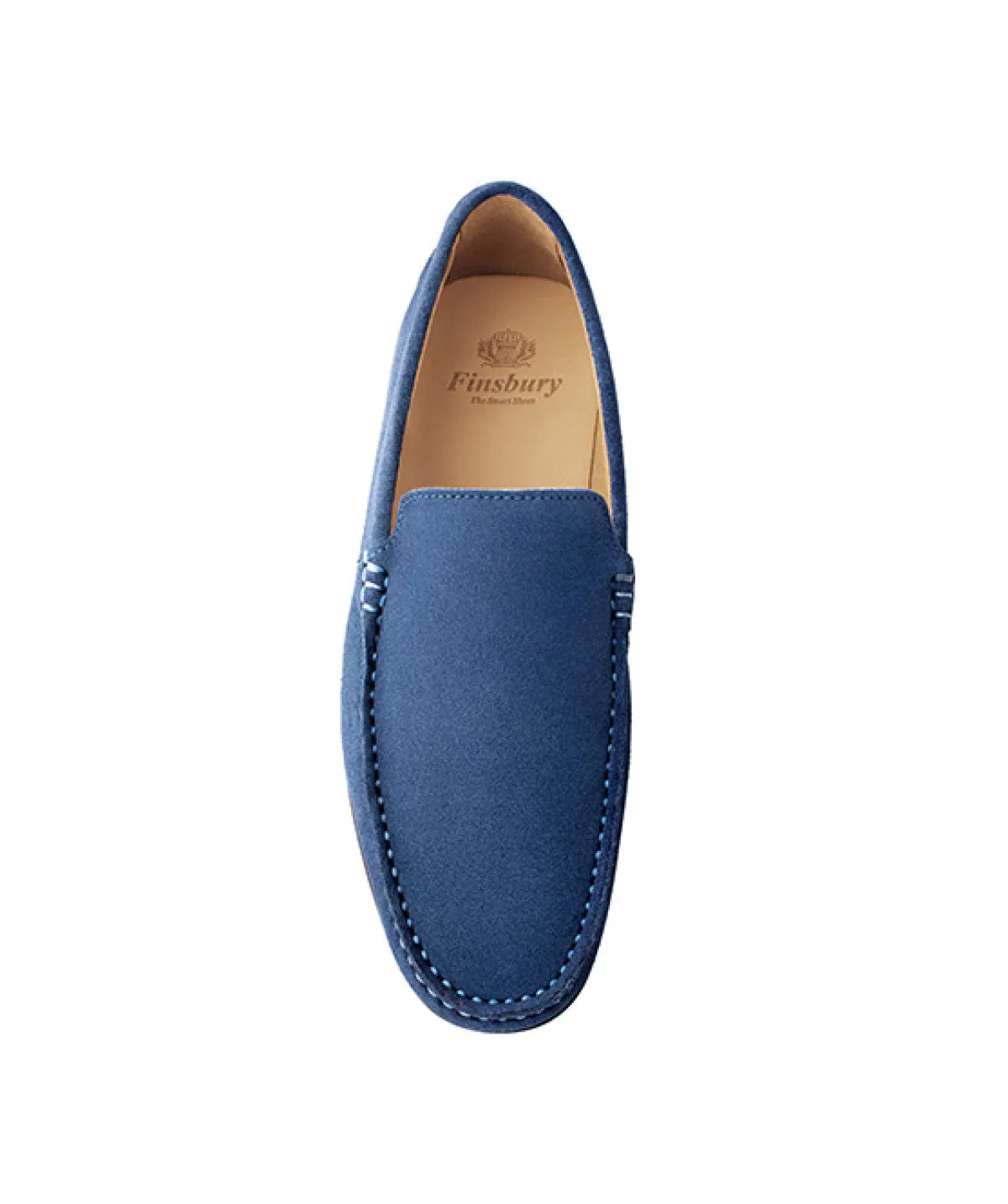 Finsbury Dandy mocassins blauw suède